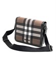 BURBERRY мессенджер с клапаном на магнитах канва в клетку коричневого цвета МС-0025