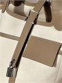 HERMES сумка Picotin карго 18 см молочный текстиль кожа этуп серебро СК-00504