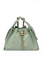 CHANEL сумка Hobo 26 см кожа икра мятная золото СК-01244