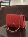 CHANEL сумка WOC икра красная золото СК-00623