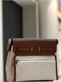 HERMES Herbag Mini 20 см текстиль бежевая серебро СК-01044