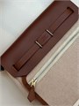 HERMES Herbag Mini 20 см текстиль бежевая серебро СК-01044