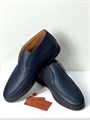 LORO PIANA лоферы высокие кожа синие с темной подошвой ОК-2460