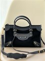 BALENCIAGA сумка Le City Medium замша и кожа черная золото СК-01655