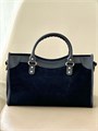 BALENCIAGA сумка Le City Medium замша и кожа черная золото СК-01655