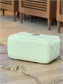 CHANEL сумка Vanity с металлической ручкой кожа икра мятная золото СК-01261