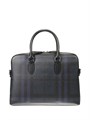 BURBERRY портфель маленький закругленный синяя клетка ПР-0424