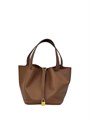 HERMES Picotin сумка 22 см коричневая золото СК-00507