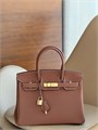 HERMES Birkin 30см кожа Того с прожилками кэмел золото СК-00826