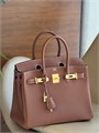 HERMES Birkin 30см кожа Того с прожилками кэмел золото СК-00826