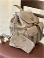 PRADA рюкзак нейлон бежевый с кошельком РК-01314
