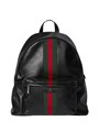 GUCCI рюкзак на молнии гладкая кожа черный с красной полосой РК-01733