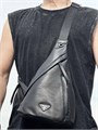 PRADA слинг гладкая кожа косая молния черный СЛ-01499