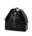 CHANEL сумка Hobo кожа икра черная золото СК-00298