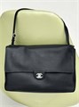 CHANEL сумка Maxi Flap 38 см кожа того черная большая серебро СК-01534