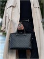 LV Портфель канва серая монограмма со вставкой из черной кожи ПР-0403