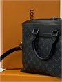 LV Портфель канва серая монограмма со вставкой из черной кожи ПР-0403