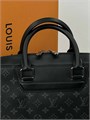 LV Портфель канва серая монограмма со вставкой из черной кожи ПР-0403