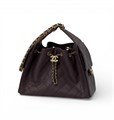 CHANEL сумка Hobo 26 см кожа икра шоколад золото СК-00916