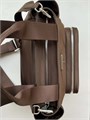 PRADA сумка нейлон карман на молнии спереди коричневая СК-01373