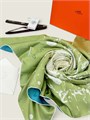 HERMES платок 90x90 см шелк зеленый ПЛ-01399