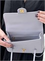CHANEL сумка конверт средняя кожа икра фиолетовая золото СК-01472