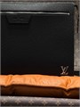 LV папка А4 Клатч Pochette 24H черная кожа Тайга ПК-1578