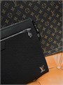 LV папка А4 Клатч Pochette 24H черная кожа Тайга ПК-1578