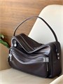 ACNE STUDIOS сумка Camero гладкая коричневая кожа серебро большая СК-01521