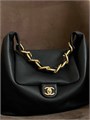 CHANEL сумка с клапаном черная золото СК-01033
