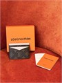 LV визитница коричневая канва-розовая кожа ВЗ-01528