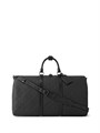 LV дорожная сумка Keepall 50 см монограмм shadow кожа черного цвета ДС-0625