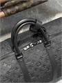 LV дорожная сумка Keepall 50 см монограмм shadow кожа черного цвета ДС-0625