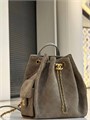 CHANEL рюкзак замша серый золото РК-00727
