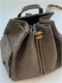 CHANEL рюкзак замша серый золото РК-00727