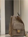 CHANEL рюкзак замша серый золото РК-00727
