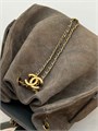 CHANEL рюкзак замша серый золото РК-00727
