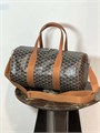 GOYARD дорожная сумка 40 см канва с кожаными ручками коричневая ДС-01374