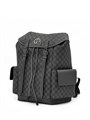 GUCCI рюкзак канва серая монограмма с клапаном и боковыми карманами РК-1088