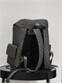 GUCCI рюкзак канва серая монограмма с клапаном и боковыми карманами РК-1088