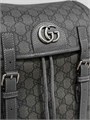 GUCCI рюкзак канва серая монограмма с клапаном и боковыми карманами РК-1088