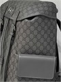GUCCI рюкзак канва серая монограмма с клапаном и боковыми карманами РК-1088