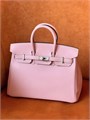 HERMES сумка Birkin 25 см гладкая кожа розовая серебро СК-01352
