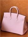 HERMES сумка Birkin 25 см гладкая кожа розовая серебро СК-01352