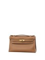 HERMES клатч POCHETTE 22 см кожа свифт кэмел золото СК-01278