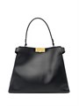 FENDI сумка Peekaboo гладкая кожа коричневая золото большая СК-01749