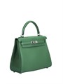 HERMES Kelly 25 см сумка зеленая кожа того серебро СК-00405