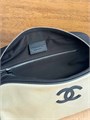 CHANEL косметичка текстиль бежевая большая НС-01709