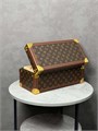 LV шкатулка под часы прямоугольная коричневая монограмма бежевая внутри КТ-1472