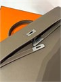 HERMES Портфель эпсом коричневый мягкий с клапаном с замком на двух лямках ПР-2592
